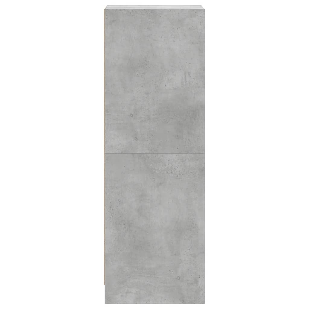 Komoda su stiklinėmis durelėmis, betono pilka, 35x37x109cm