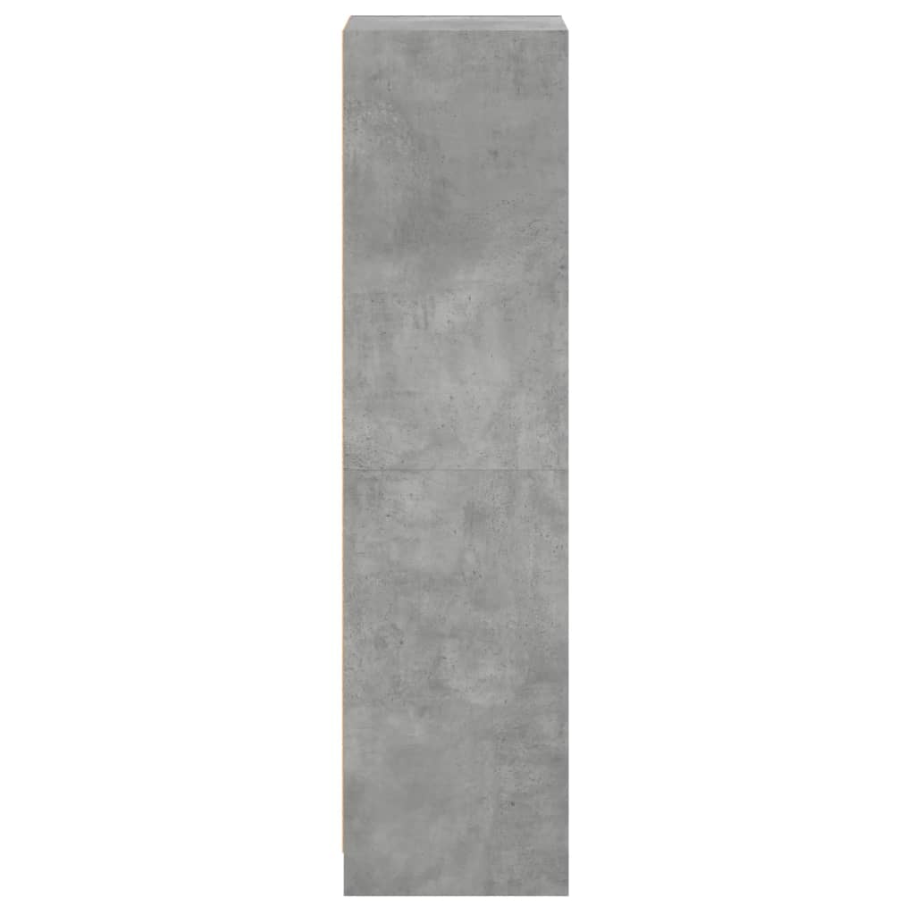 Komoda su stiklinėmis durelėmis, betono pilka, 35x37x142cm