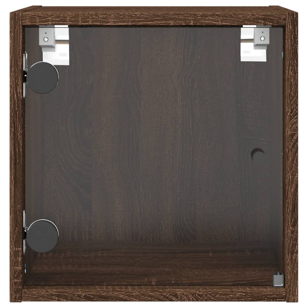 Nightstands with doors, 2 pcs., brown, 35x37x35cm