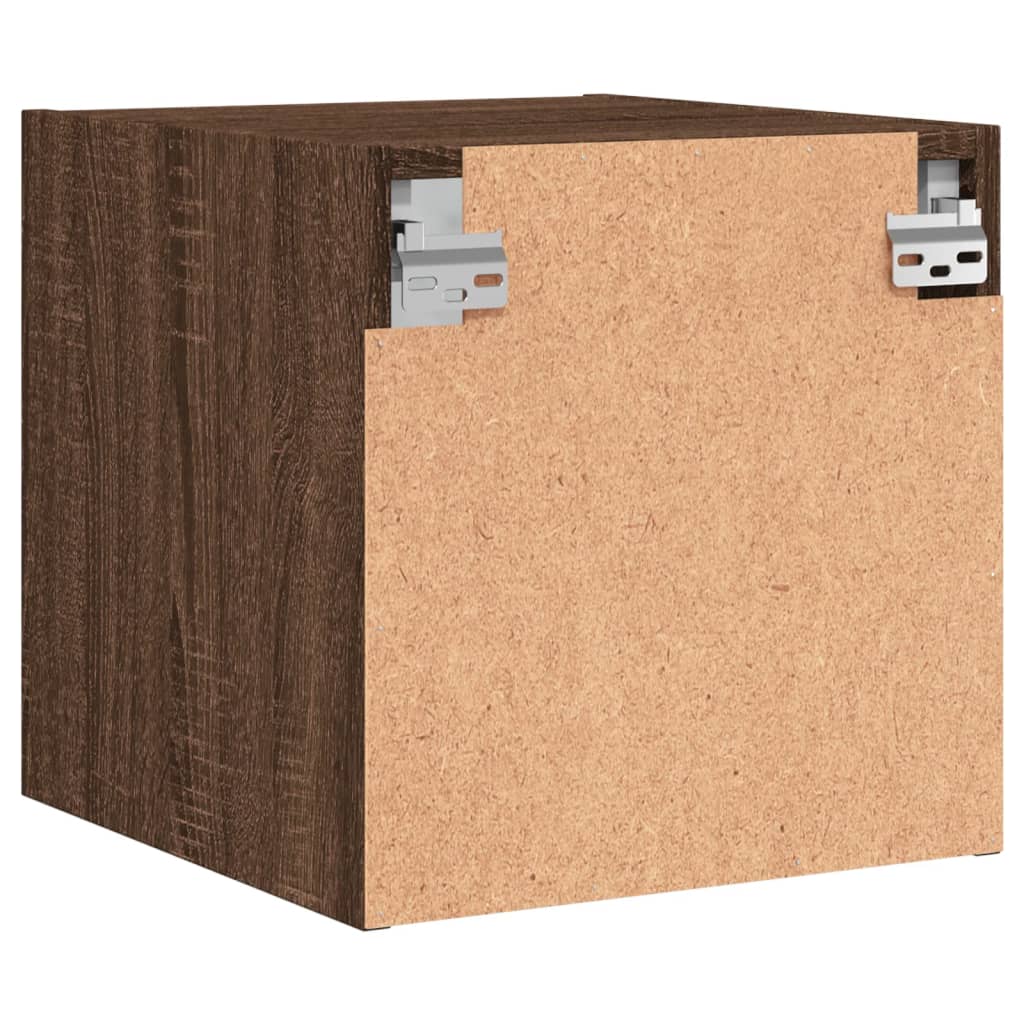 Nightstands with doors, 2 pcs., brown, 35x37x35cm