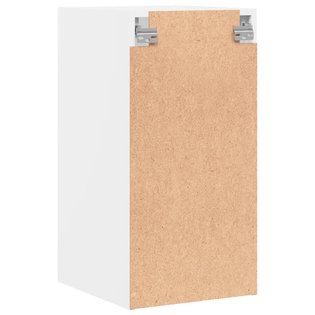 Wall cabinet with glass door, white, 35x37x68.5cm