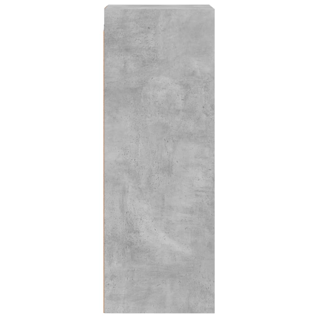 Sieninė spintelė su stiklinėmis durelėmis, betono, 35x37x100cm