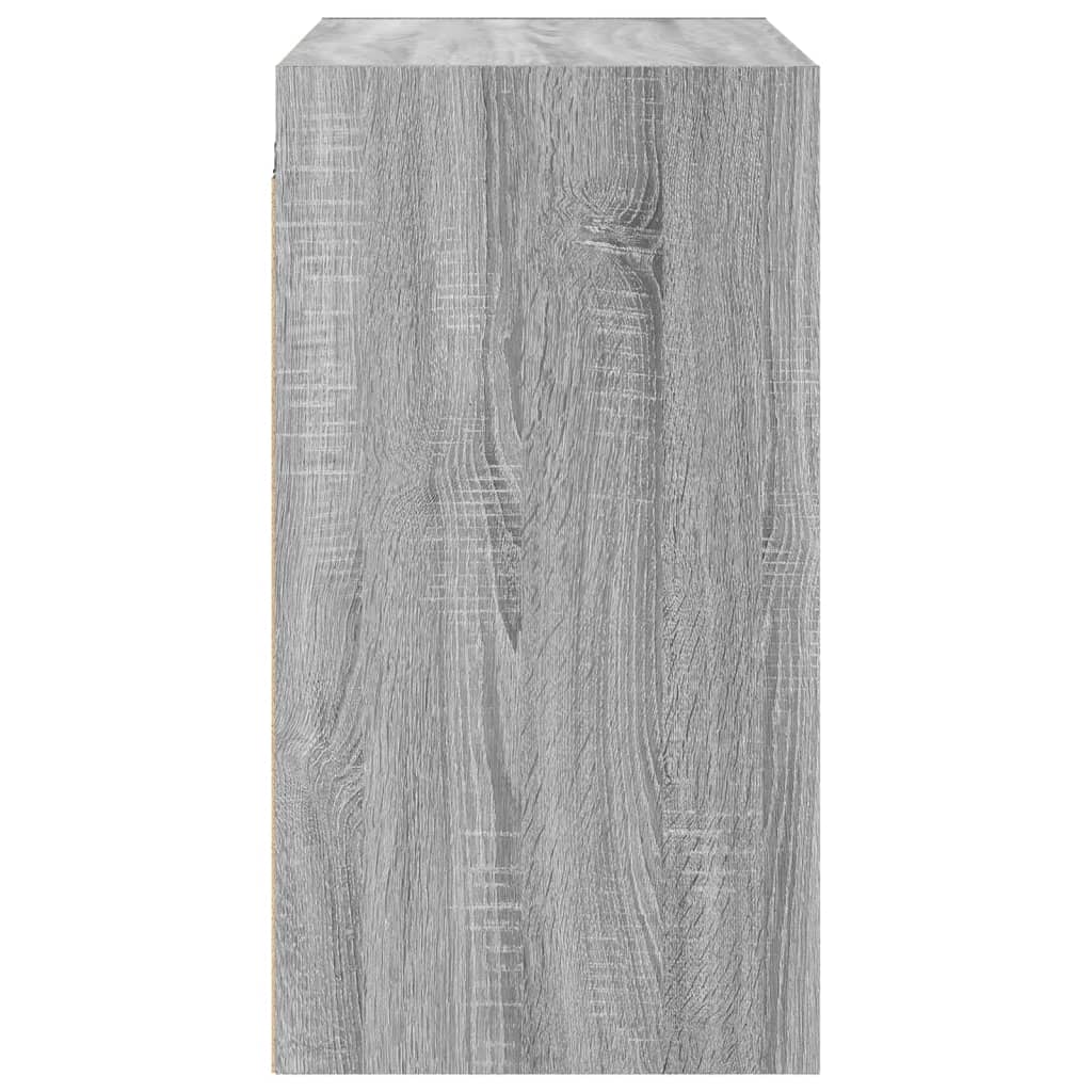 Wall cabinet with glass door, gray, 68x37x68.5cm