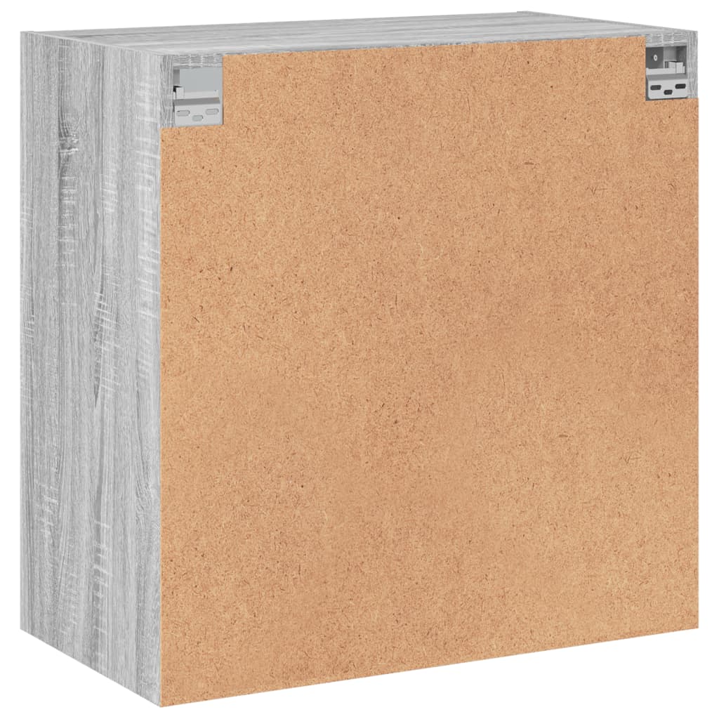 Wall cabinet with glass door, gray, 68x37x68.5cm