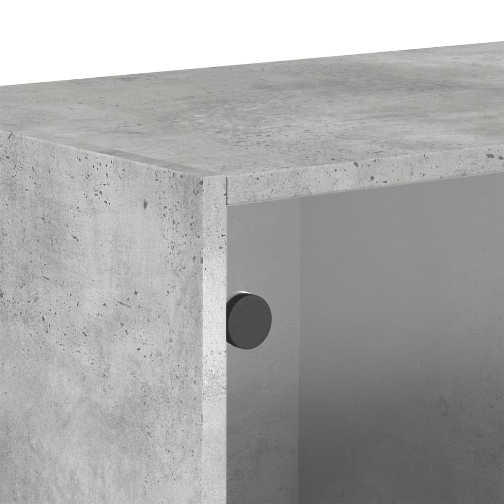 Sieninės spintelės su durelėmis, 2vnt., betono, 68,5x37x35cm