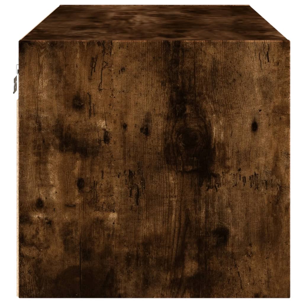 Sieninė spintelė su stiklinėmis durelėmis, dūminė, 102x37x35cm