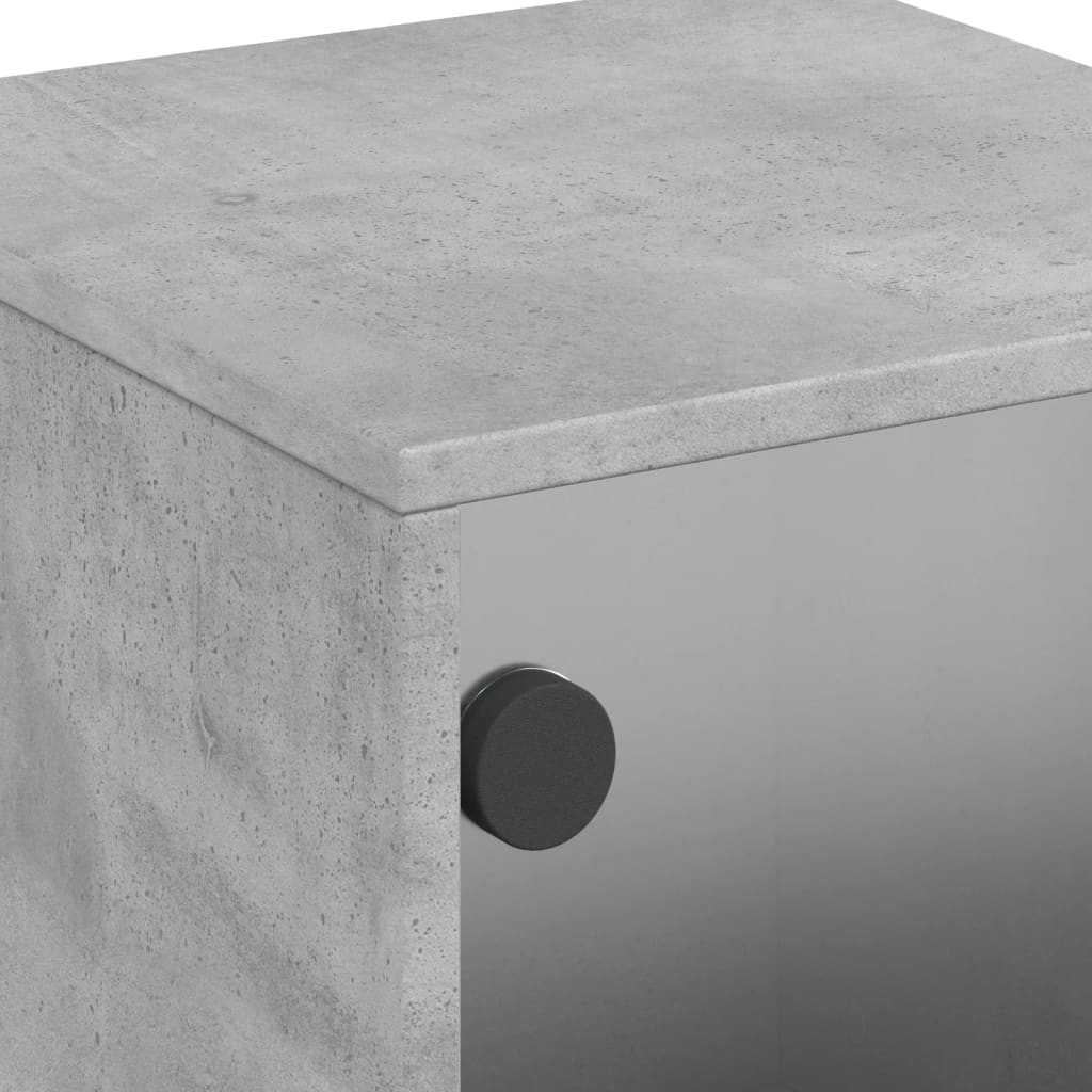 Naktinės spintelės su durelėmis, 2vnt., betono, 35x37x50cm