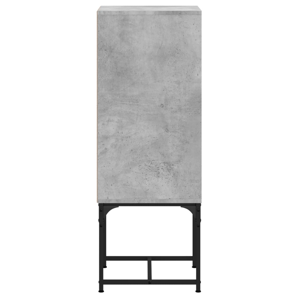 Side cabinet with glass door, concrete, 35x37x100cm