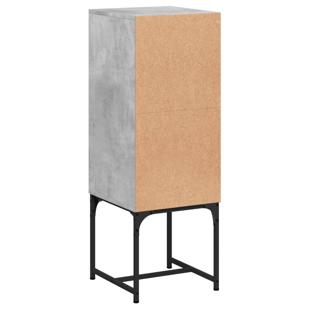 Side cabinet with glass door, concrete, 35x37x100cm