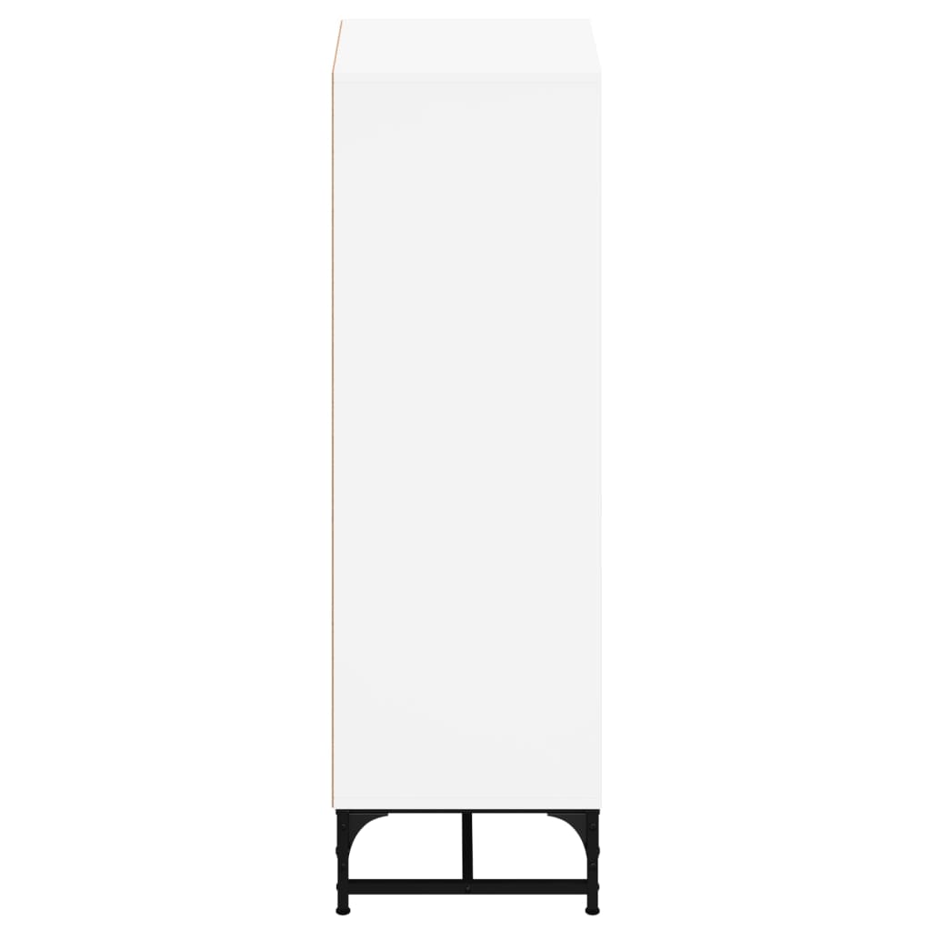 Chest of drawers with glass doors, white, 35x37x120cm