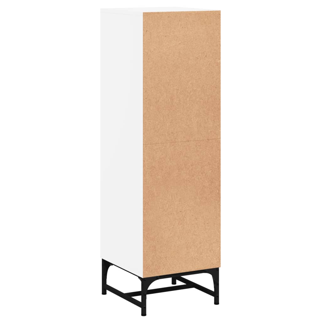Chest of drawers with glass doors, white, 35x37x120cm