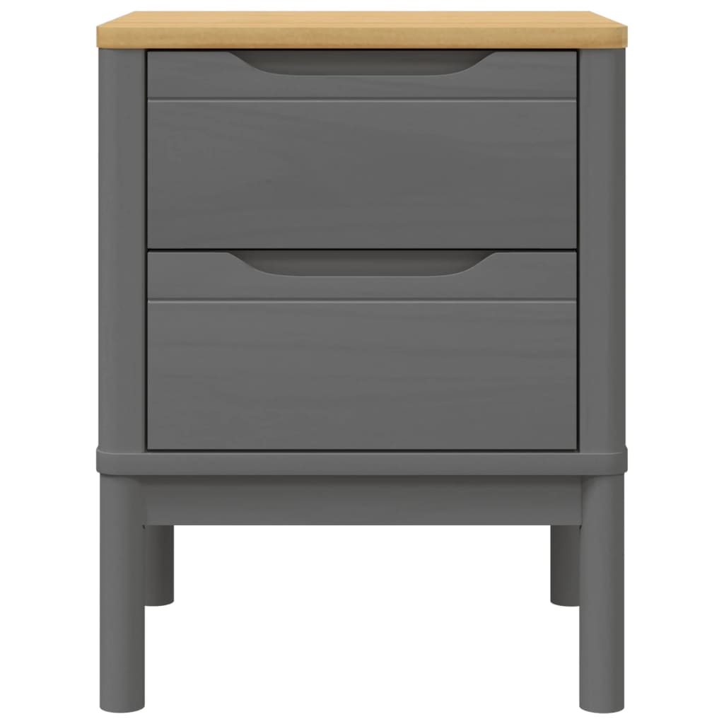 Nightstand, gray, 45x39x57cm, solid pine wood