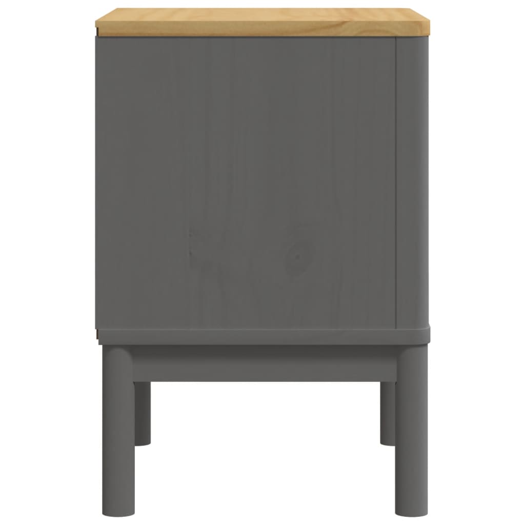 Nightstand, gray, 45x39x57cm, solid pine wood