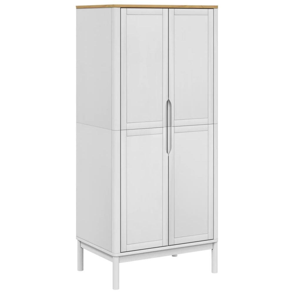 Drabužių spinta FLORO, balta, 77x53x171cm, pušies masyvas