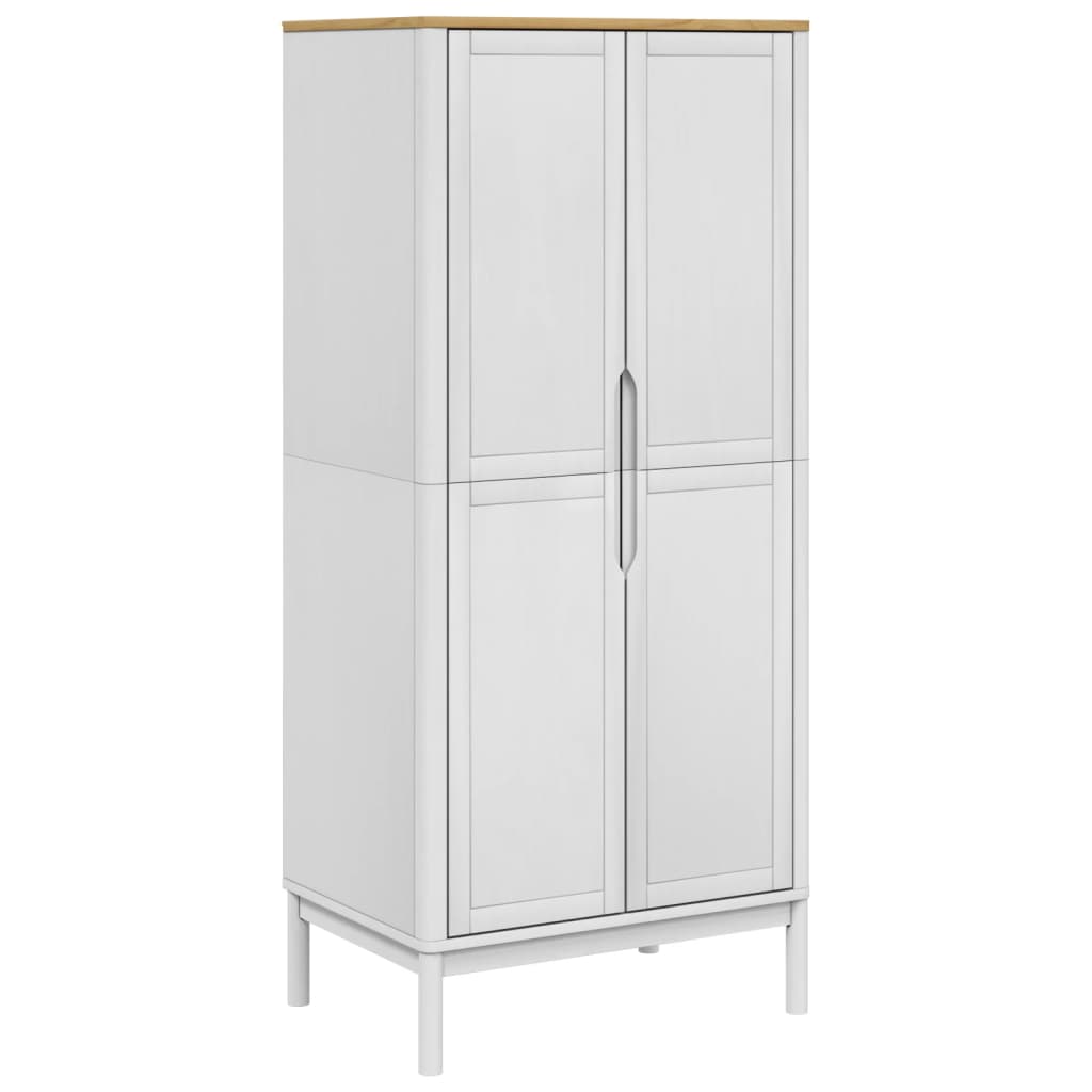 Drabužių spinta FLORO, balta, 77x53x171cm, pušies masyvas