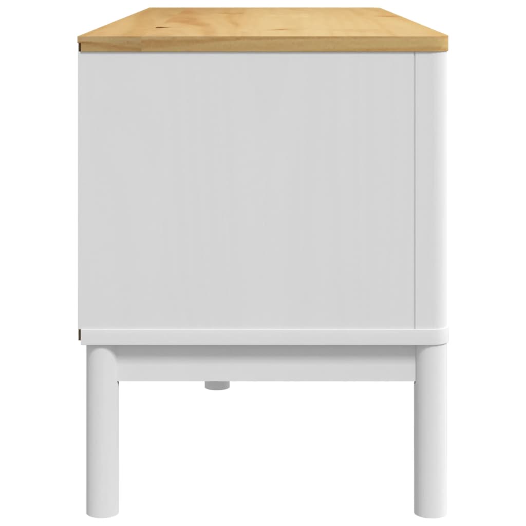 TV galdiņš FLORO, balts, 114x43x55cm, priede