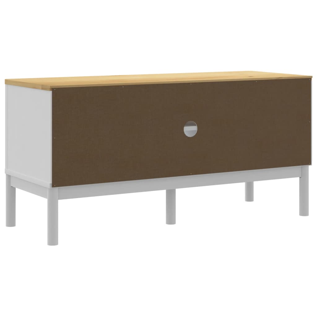 TV galdiņš FLORO, balts, 114x43x55cm, priede
