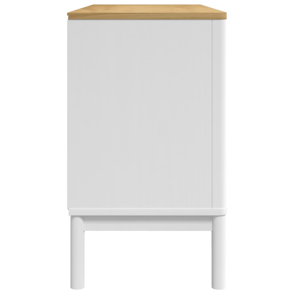Sideboard FLORO, white, 114x43x74cm, solid pine