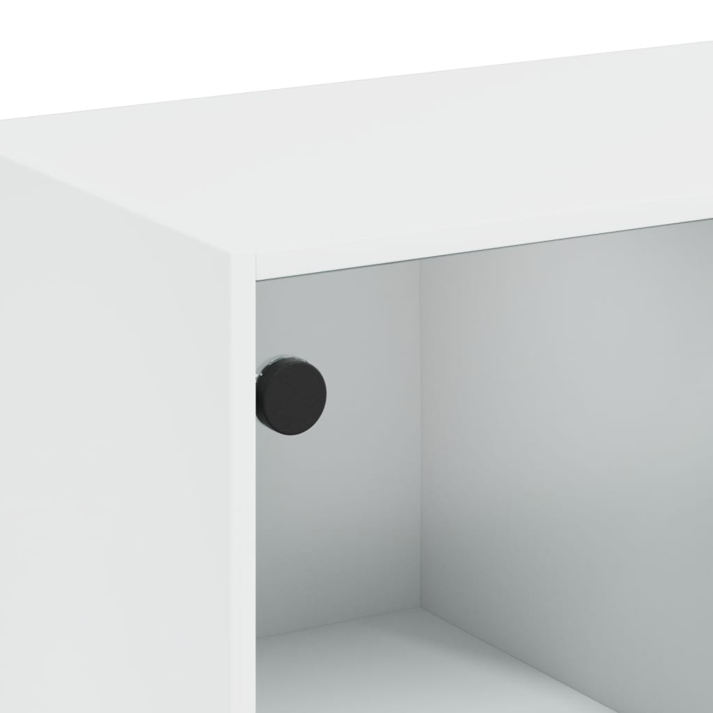 Grāmatu plaukts ar durvīm, balts, 136x37x109cm, koks
