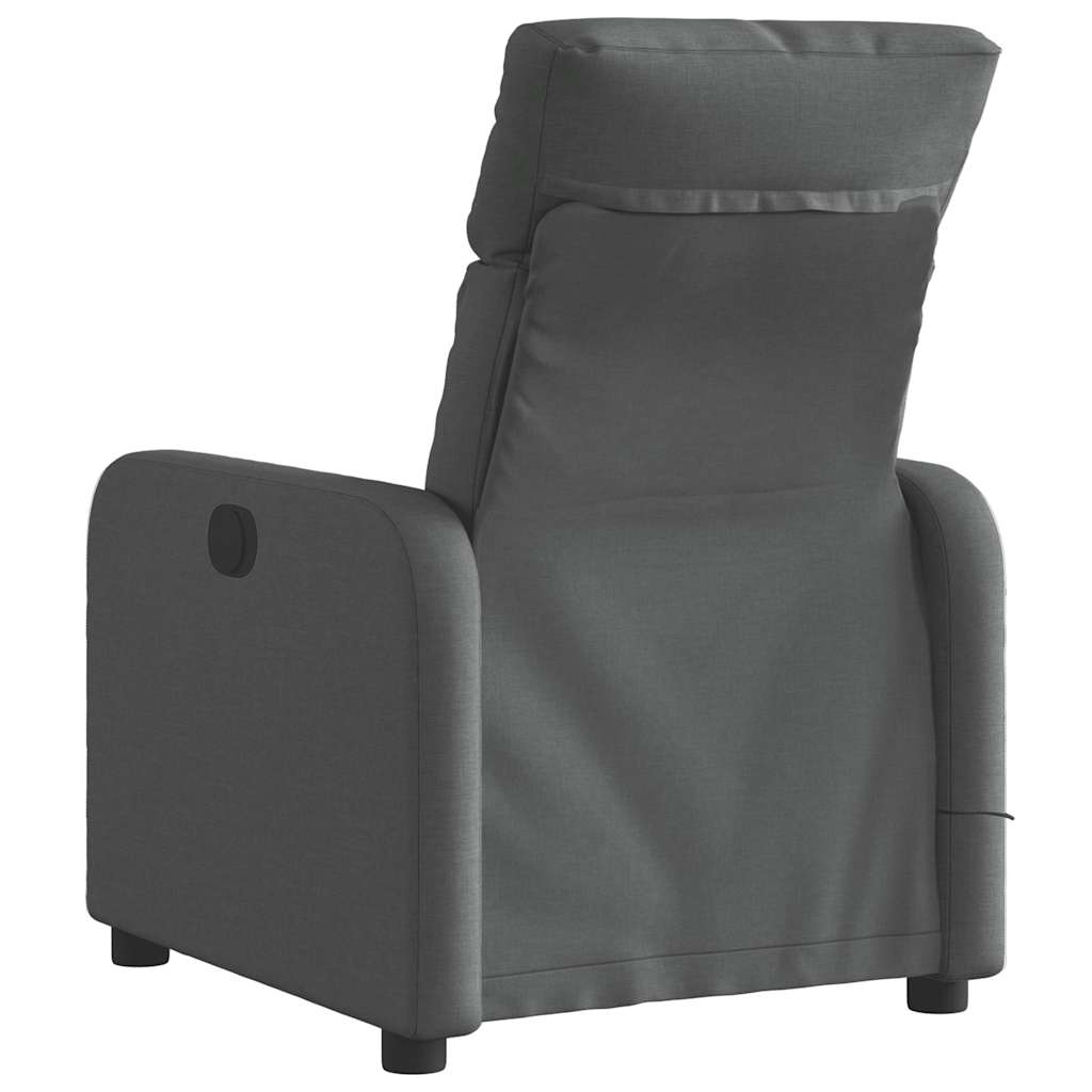 Electric massage chair, dark grey, fabric