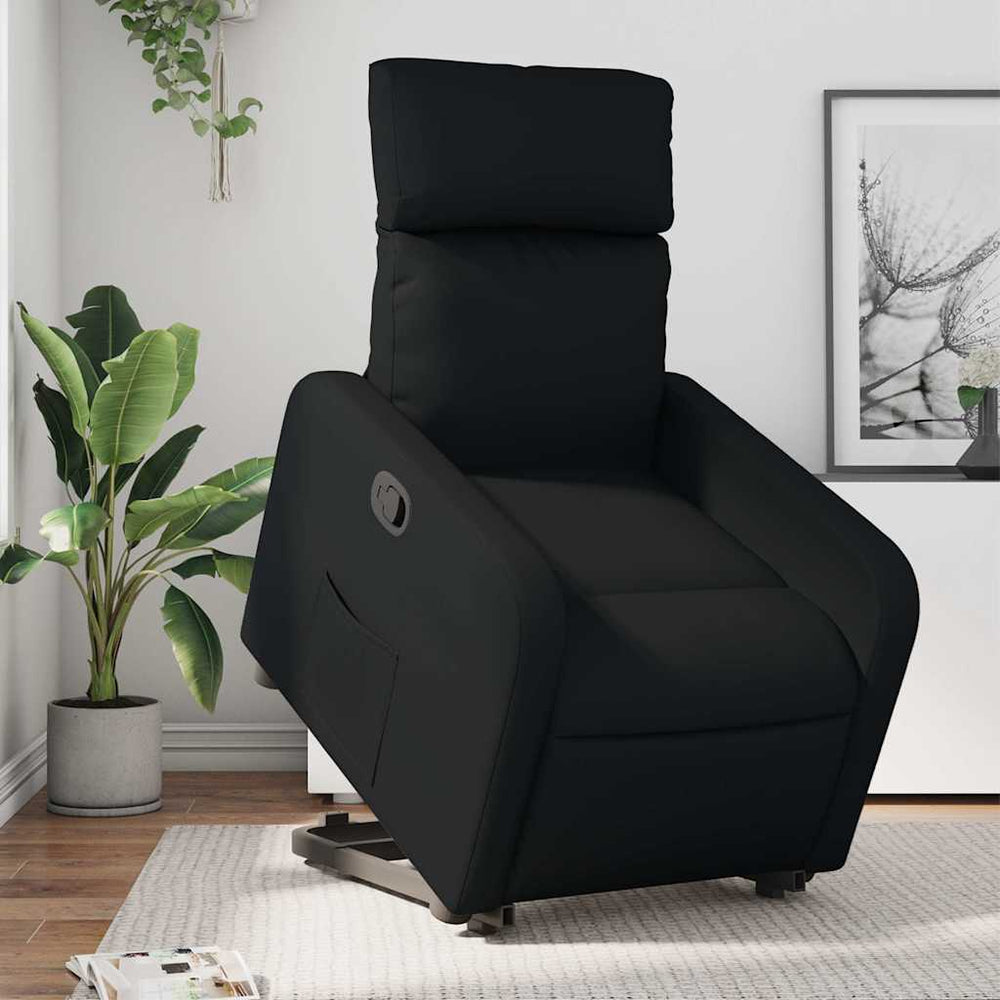 Standing Recliner, black, artificial leather