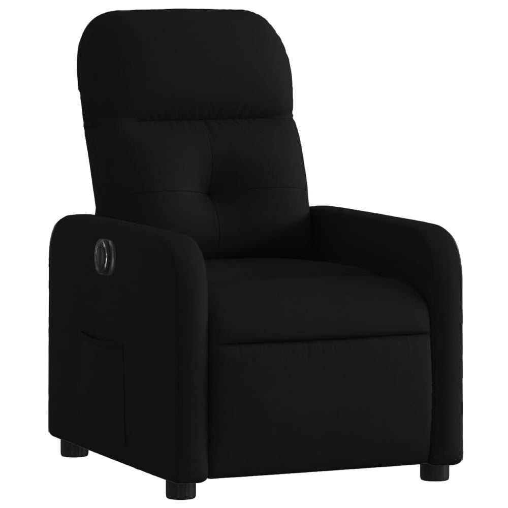 Electric reclining chair, black, fabric