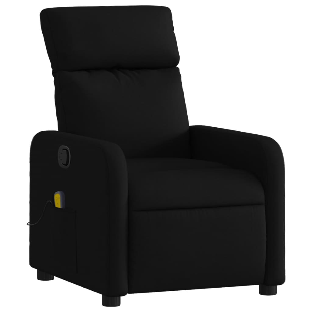 Massage Recliner, Black, Fabric