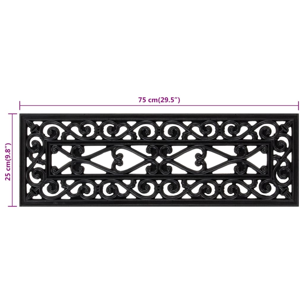 Stair treads, 5 pcs, 25x75cm, rubber