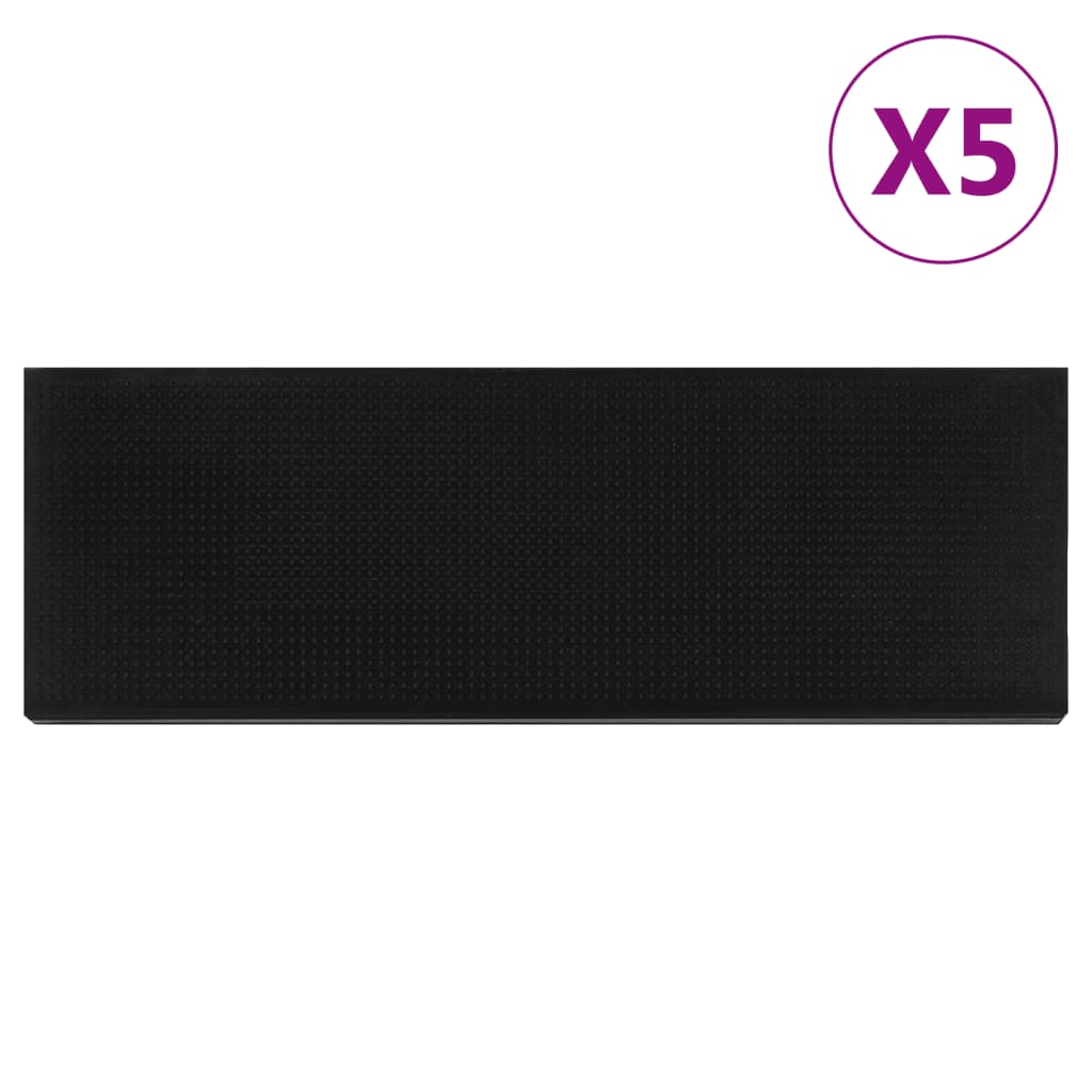 Stair treads, 5 pcs, 25x75cm, rubber