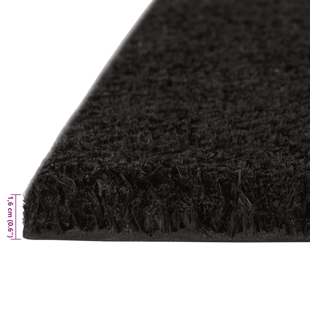 Durų kilimėliai, 5vnt., juodi, 40x60cm, kokoso pluoštas