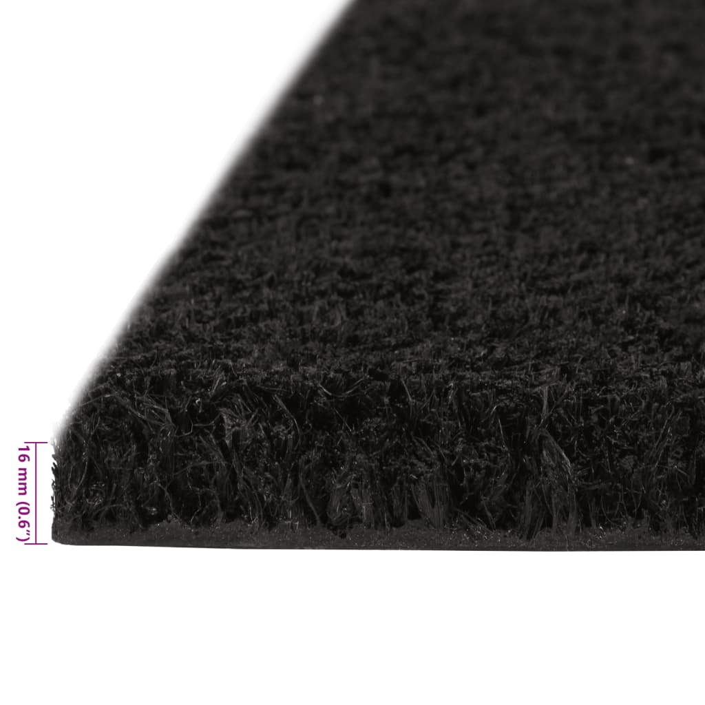 Durų kilimėlis, juodas, 80x100cm, kokoso pluoštas