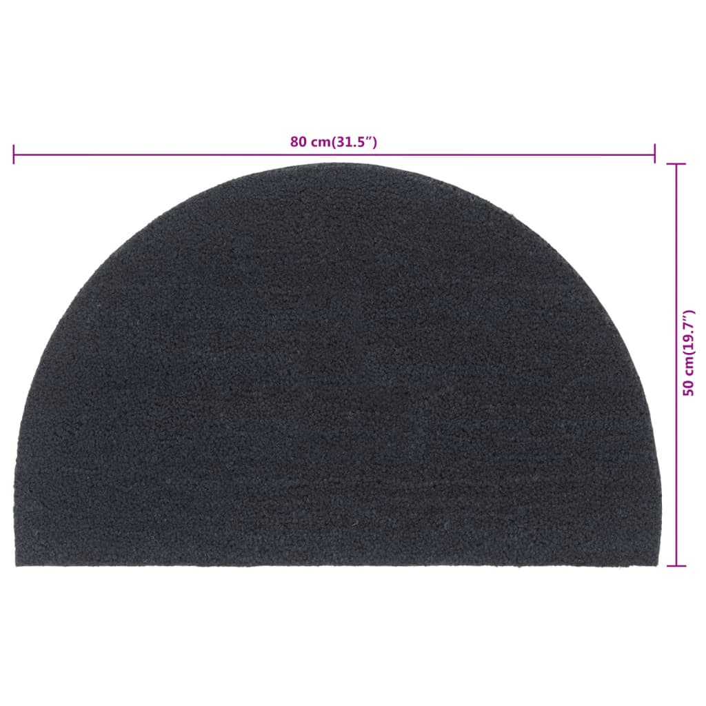 Doormat, dark grey, 50x80cm, coconut fibre