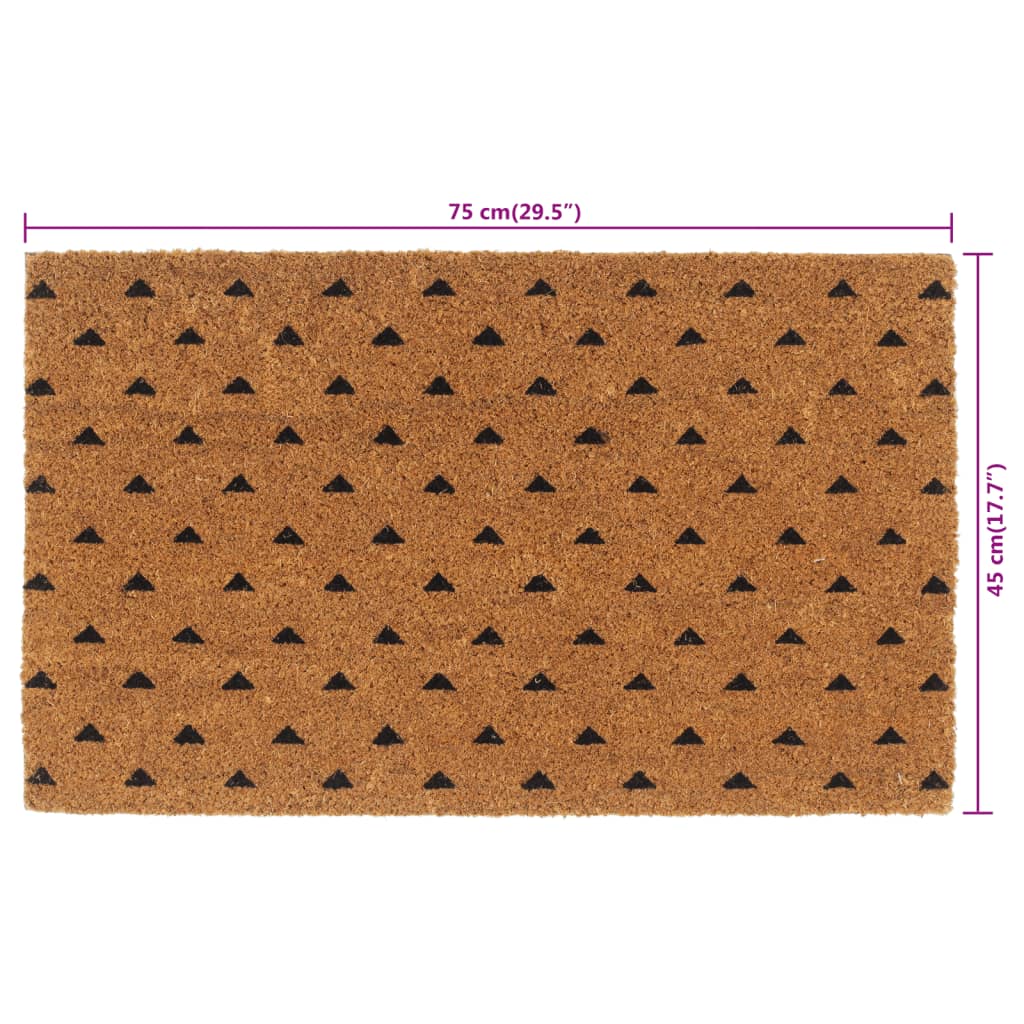 Durvju paklājiņš, dabīgs, 45x75cm, kokosa šķiedra