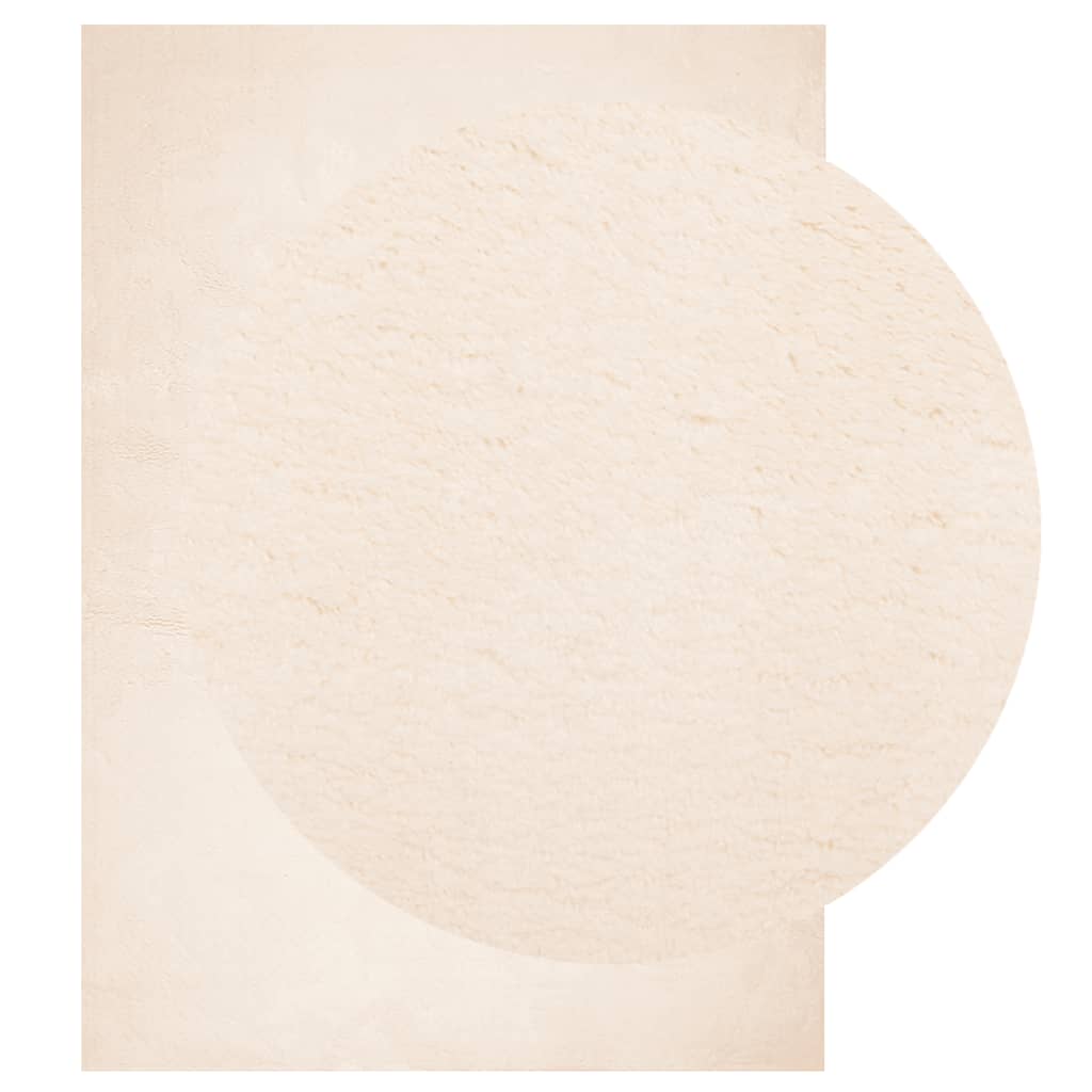 Rug HUARTE, sand, 140x200 cm, short pile