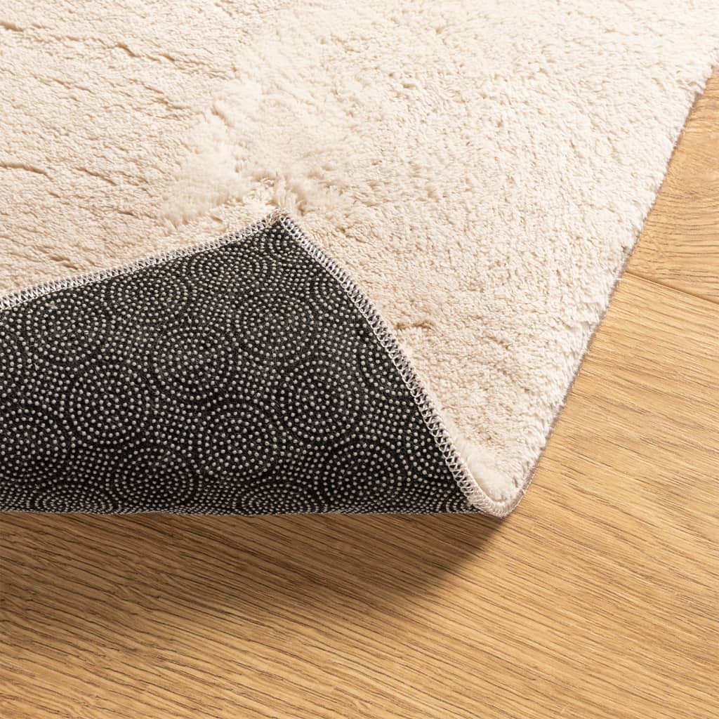 Rug HUARTE, sand, 140x200 cm, short pile