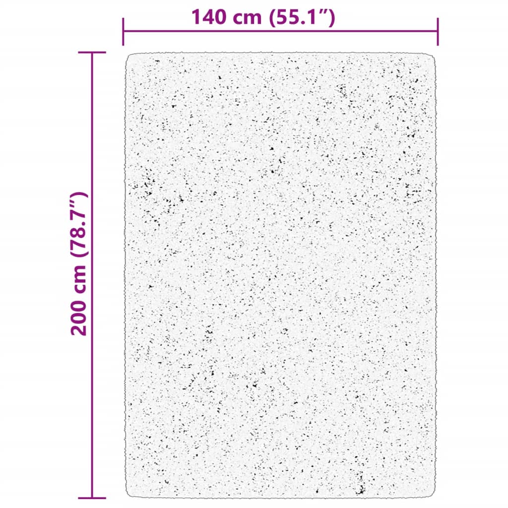 Rug HUARTE, sand, 140x200 cm, short pile