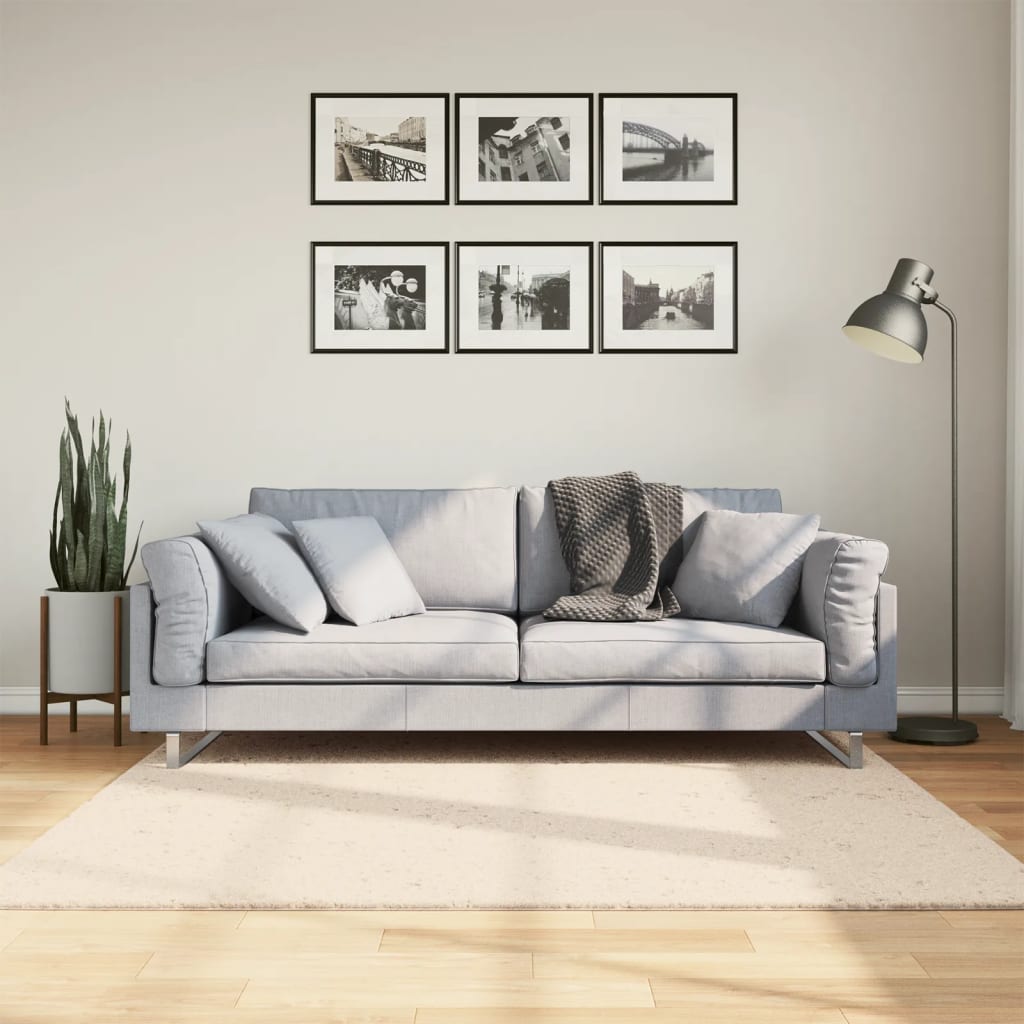 Kilimas HUARTE, smėlio, 160x160 cm, trumpi šereliai