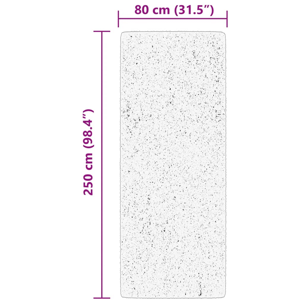Rug HUARTE, cream, 80x250cm, short pile