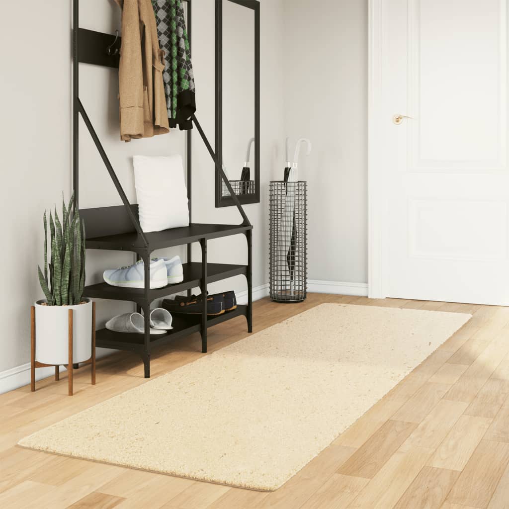 Rug HUARTE, cream, 80x250cm, short pile