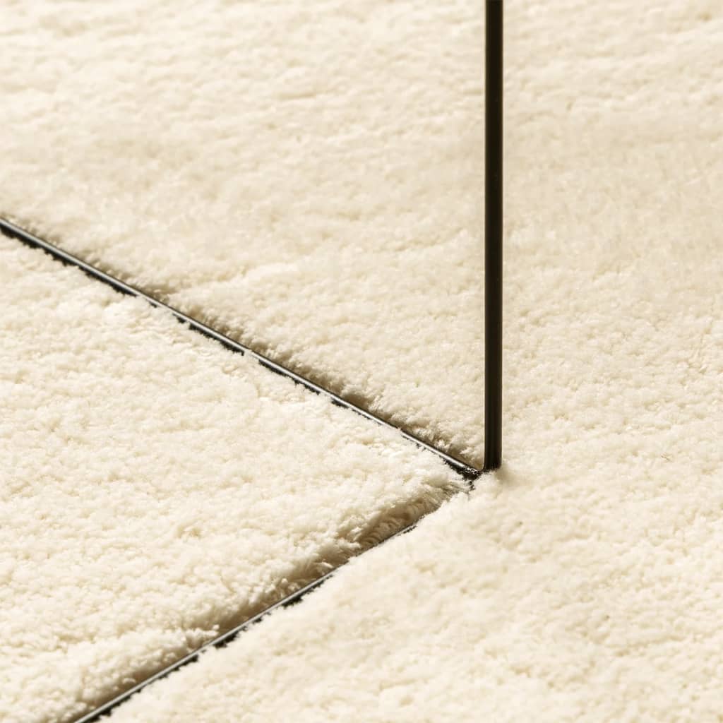 Rug HUARTE, cream, 140x200 cm, short pile