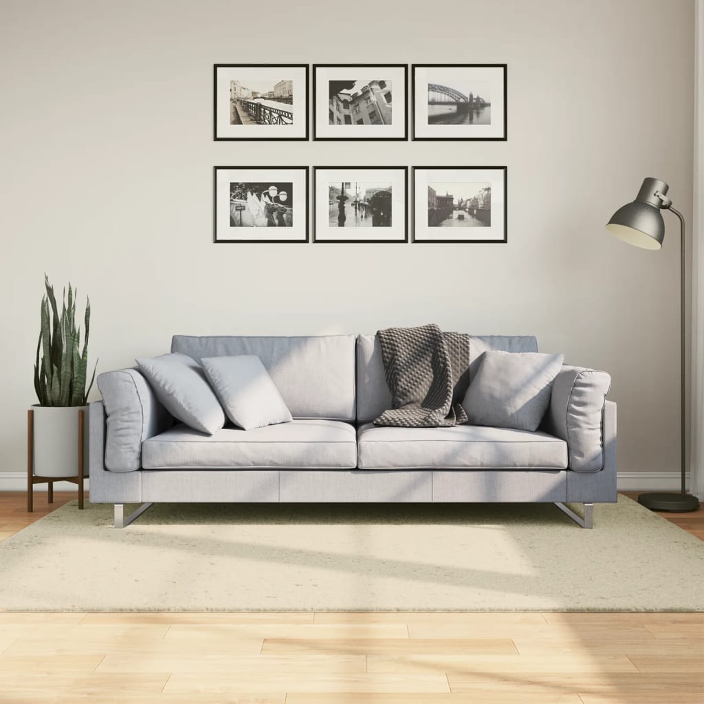 Rug HUARTE, cream, 140x200 cm, short pile