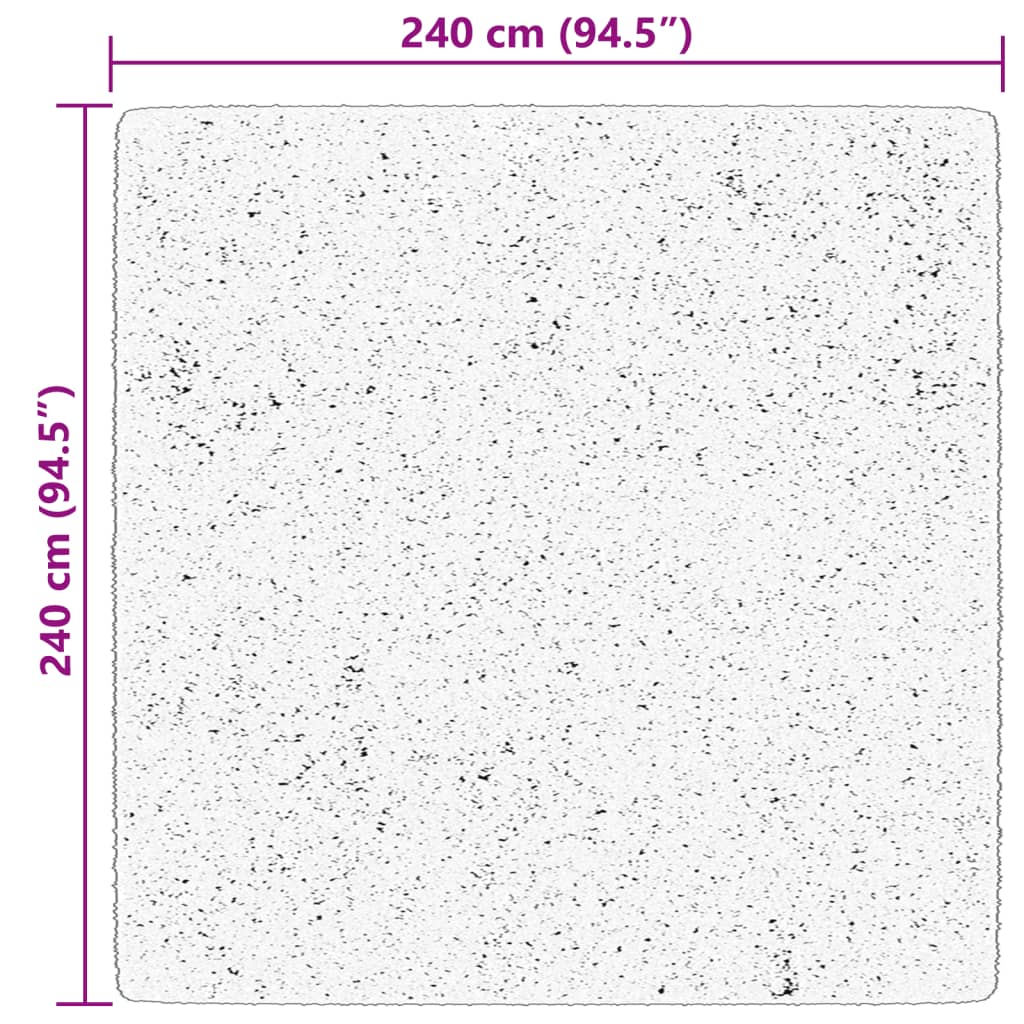 Carpet HUARTE, grey, 240x240cm, short pile