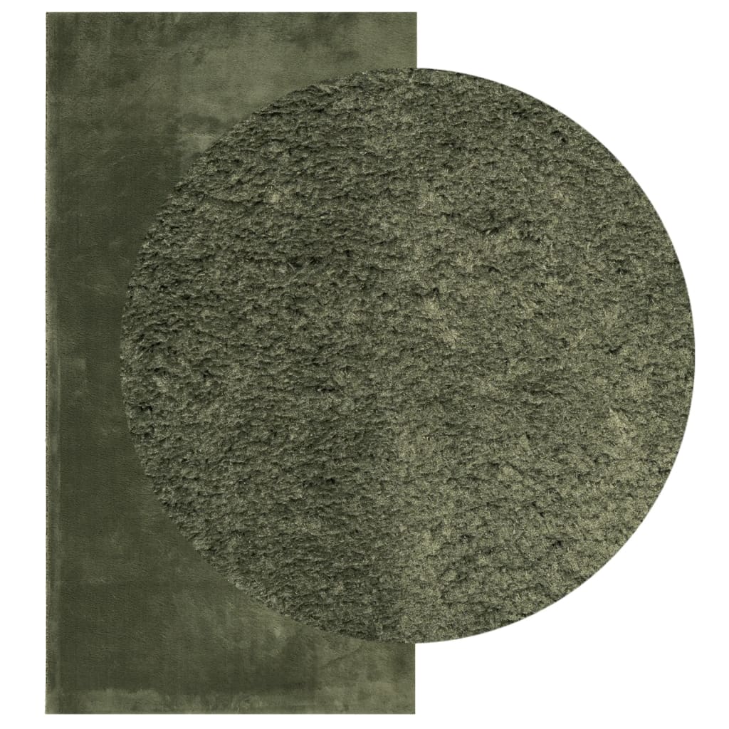 Paklājs HUARTE, meža zaļā krāsā, 60x110cm, īss plūksnojums