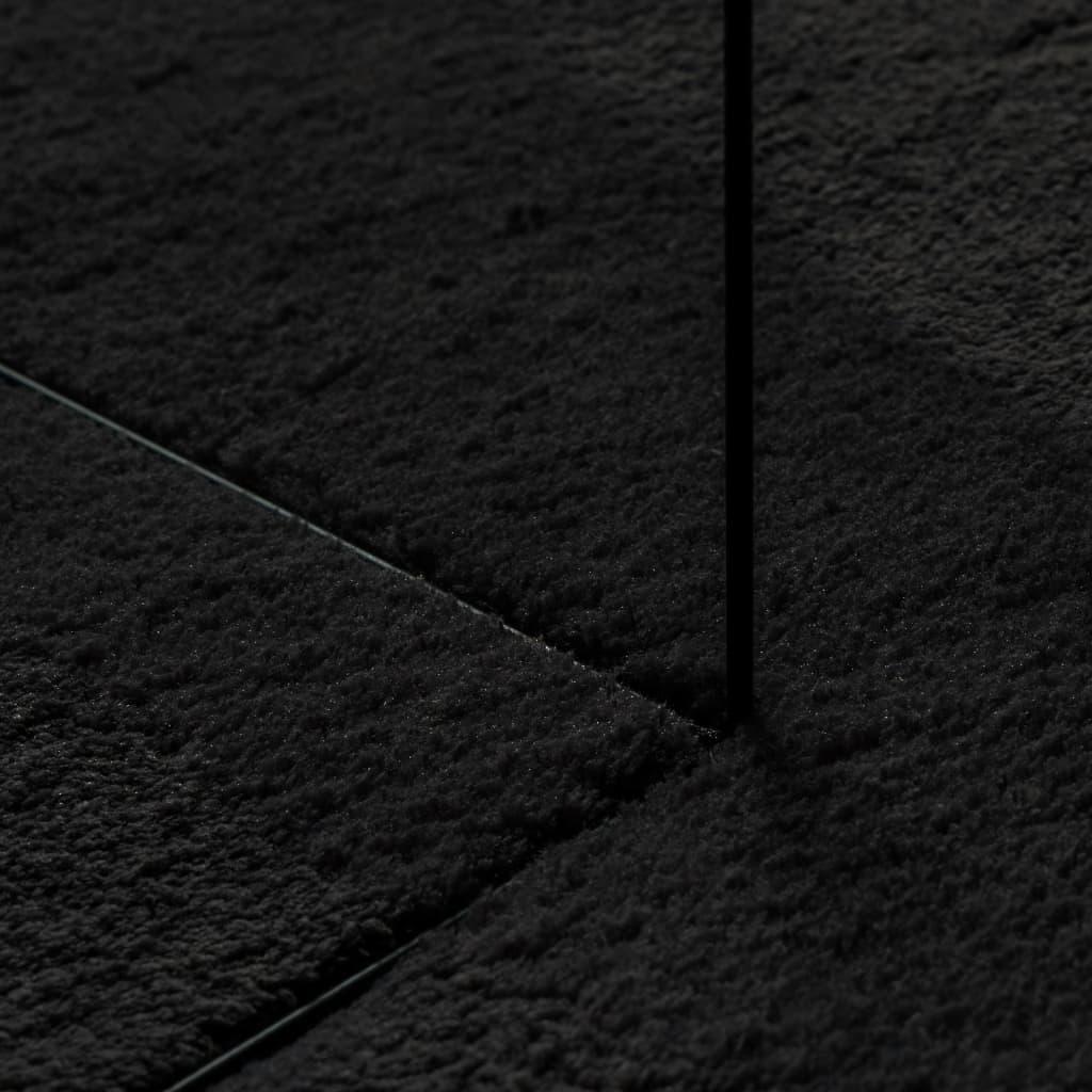 Kilimas HUARTE, juodas, 80x250cm, trumpi šereliai