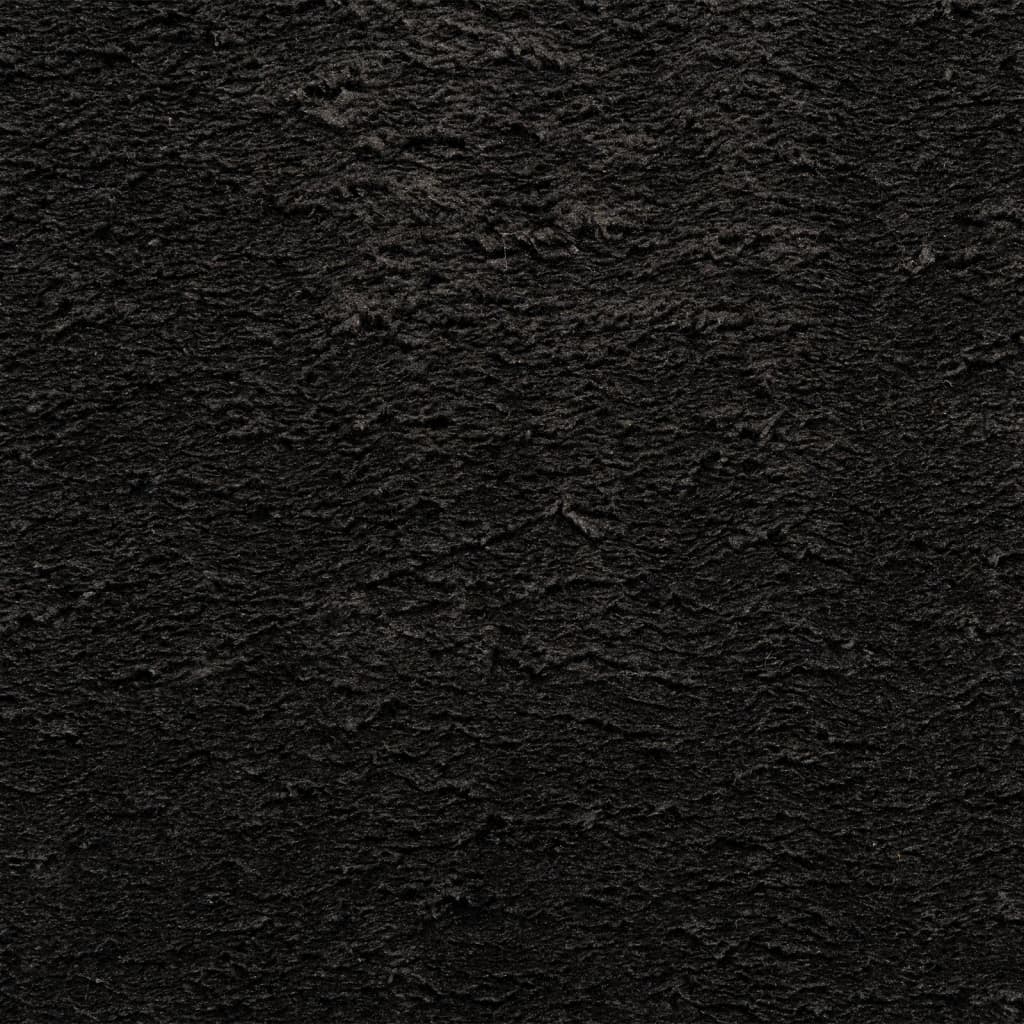 Paklājs HUARTE, melns, 200x200cm, īsa plūksna