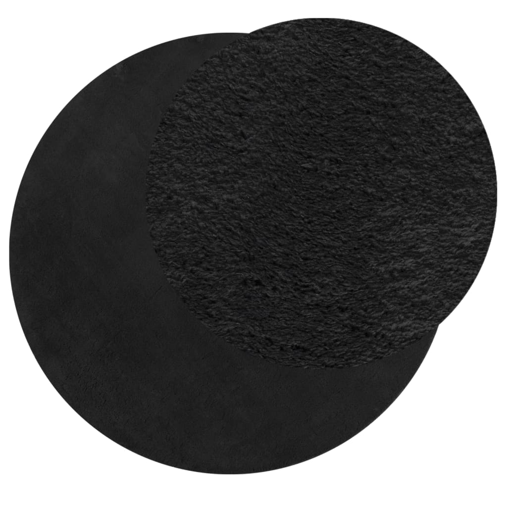 Paklājs HUARTE, melns, 80cm, īss plūksnojums