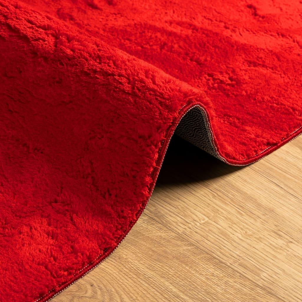 Kilimas HUARTE, raudonos spalvos, 80x150cm, trumpi šereliai