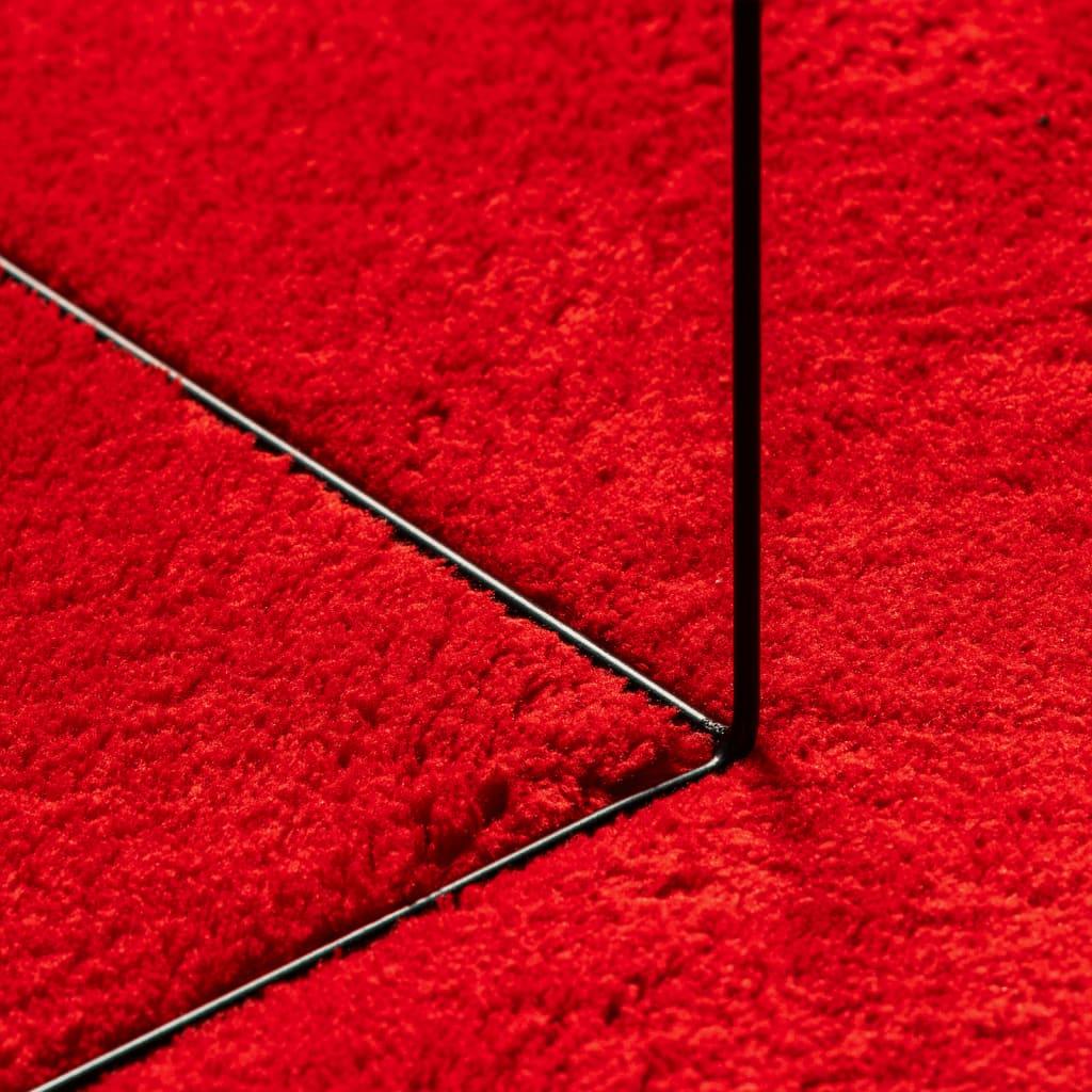 Kilimas HUARTE, raudonas, 200x200cm, trumpi šereliai