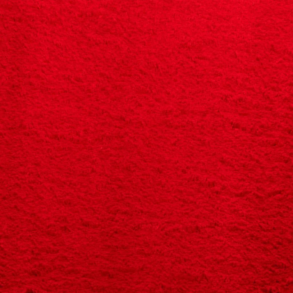 Kilimas HUARTE, raudonas, 200x200cm, trumpi šereliai