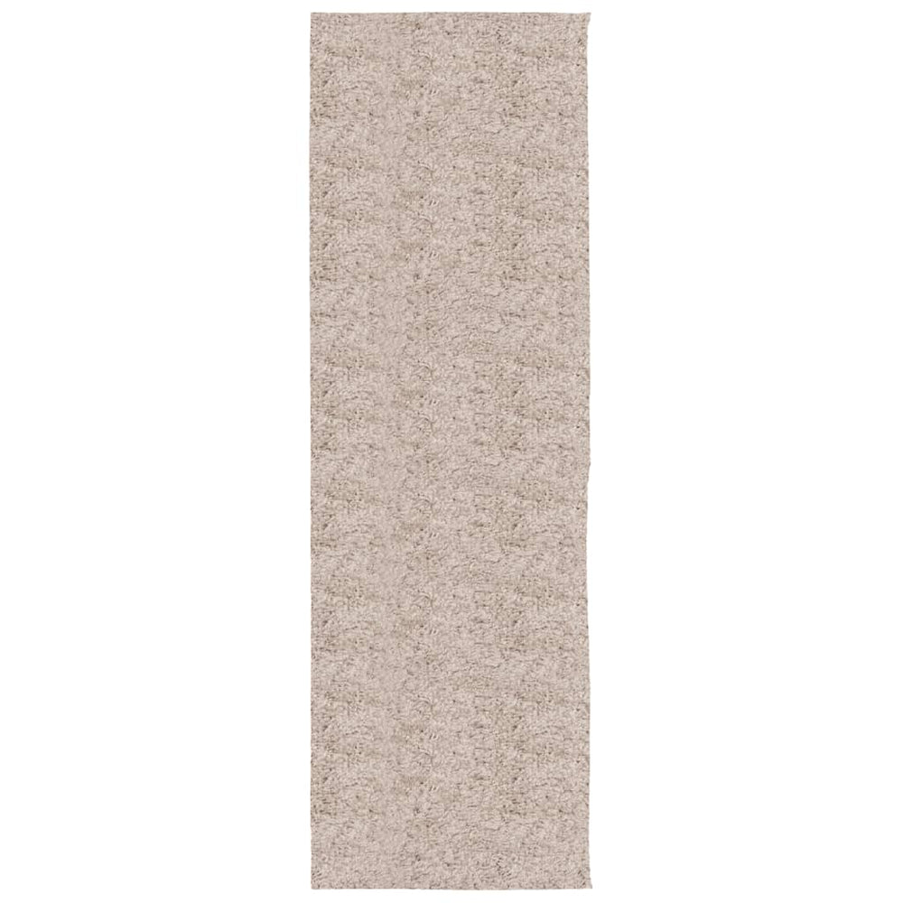 Shaggy tipo kilimas, smėlio spalvos, 80x250cm, aukšti šereliai